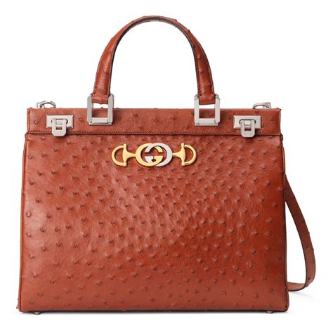 gucci zumi ostrich bag price|gucci ostrich top handle bag.